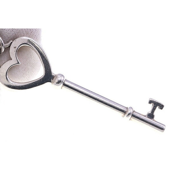 Tiffany Heart Key Necklace Sterling Silver Long Chain